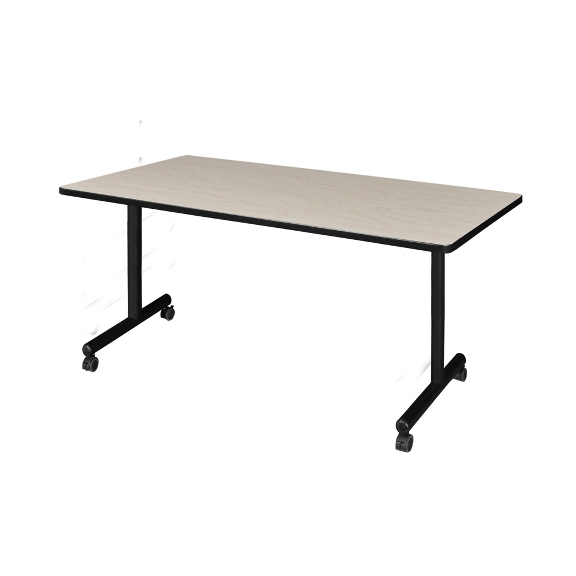 Regency Furniture, 66 x 30in. Mobile T-Base Training Table- Maple, Height 29 in, Width 66 in, Length 30 in, Model# MKTRCC6630PL